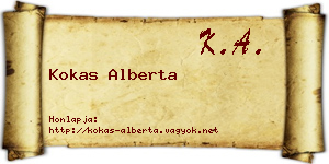 Kokas Alberta névjegykártya